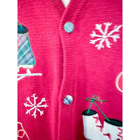 Vintage Ugly Christmas Sweater Vest Unique Oversized Holiday 2X - Picture 4 of 12